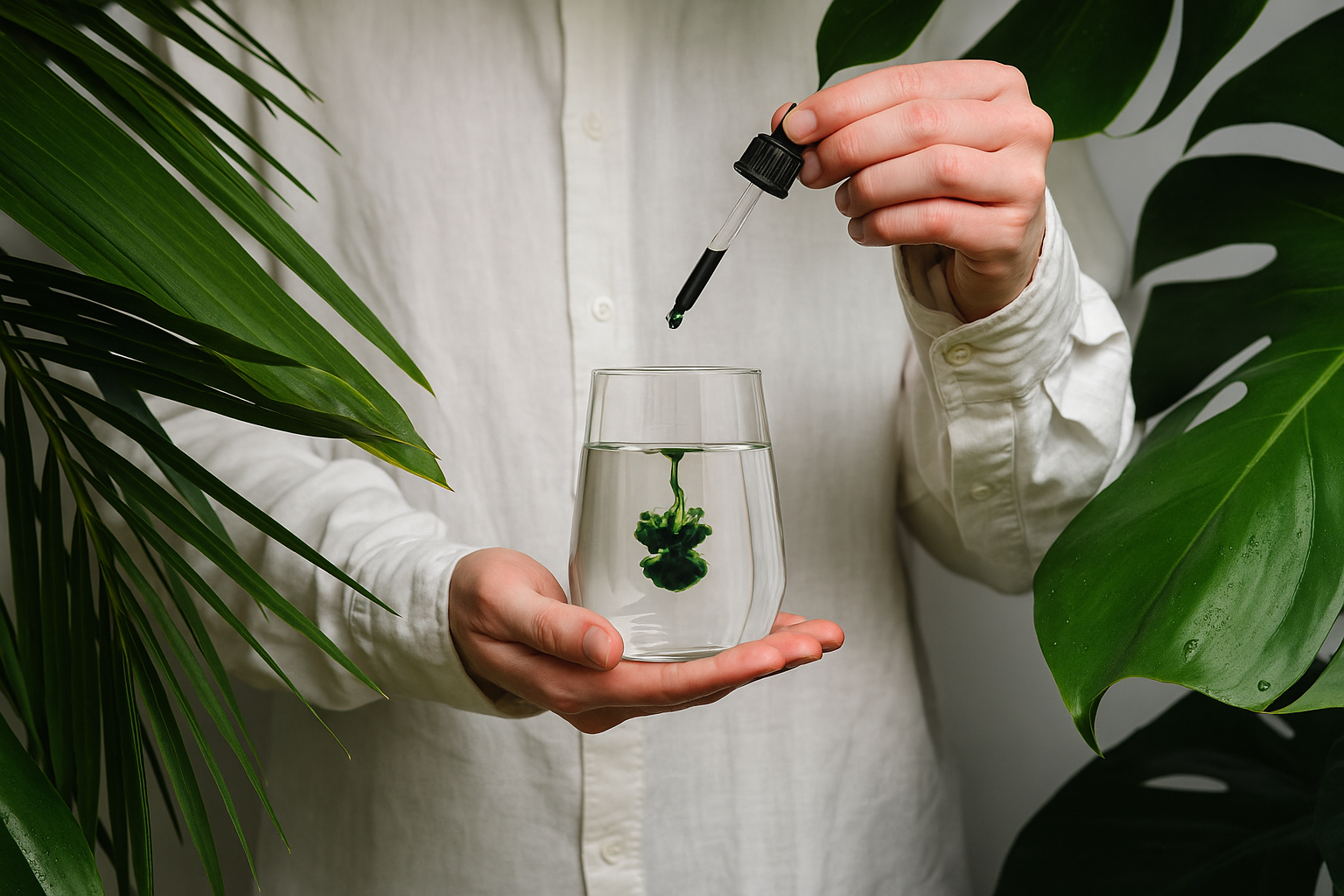 Chlorophyll-Wasser: Was der TikTok-Trend wirklich bringt